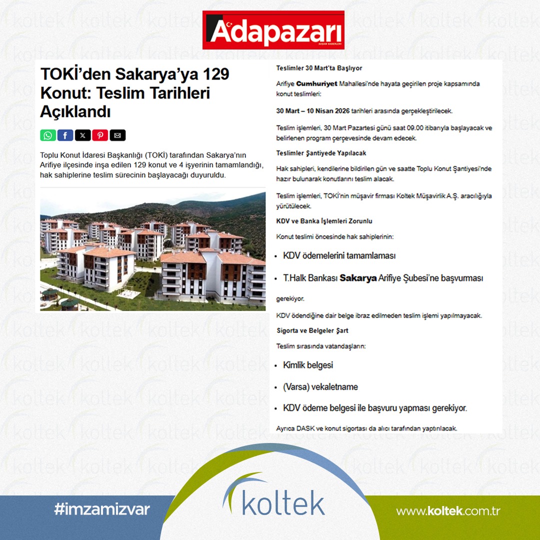 TOKİ Sakarya 129 Konut